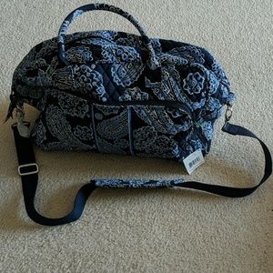 NWT Vera Bradley Blue Bandana Weekender